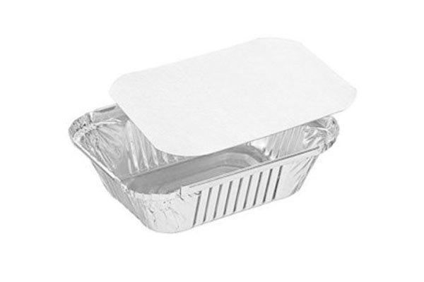 Aluminum foil container with lid
